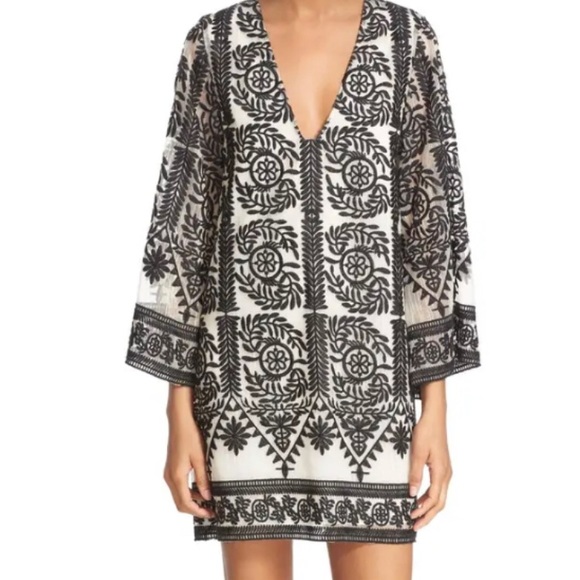 Alice + Olivia | Katt Caftan Mini Dress | - Picture 1 of 6